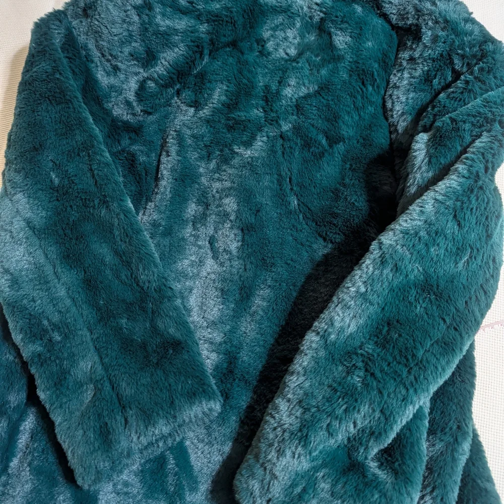 Banana Republic Green Faux Fur Coat - Picture 7 of 9